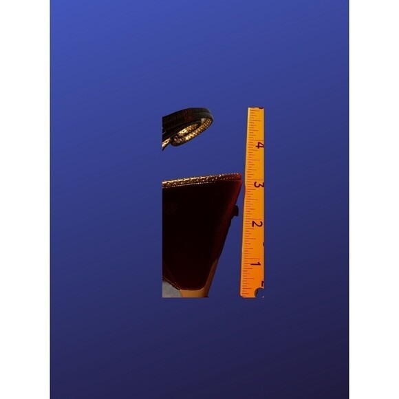 VIA SPIGA Faux Patent Leather Platform Wedge Sandal, GLOSS BLACK, Size 8.5,NWOB* - Picture 6 of 8